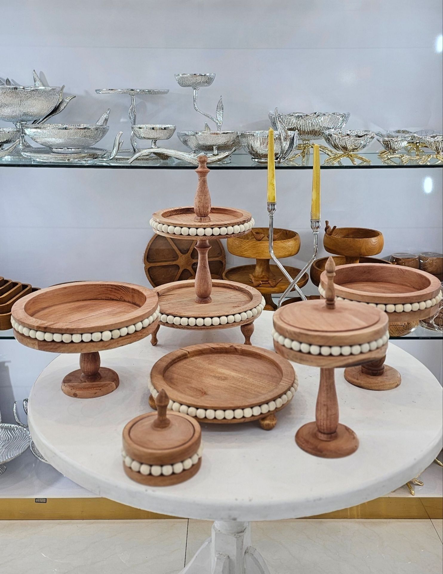 سرویس پذیرایی چوبی مهره دار