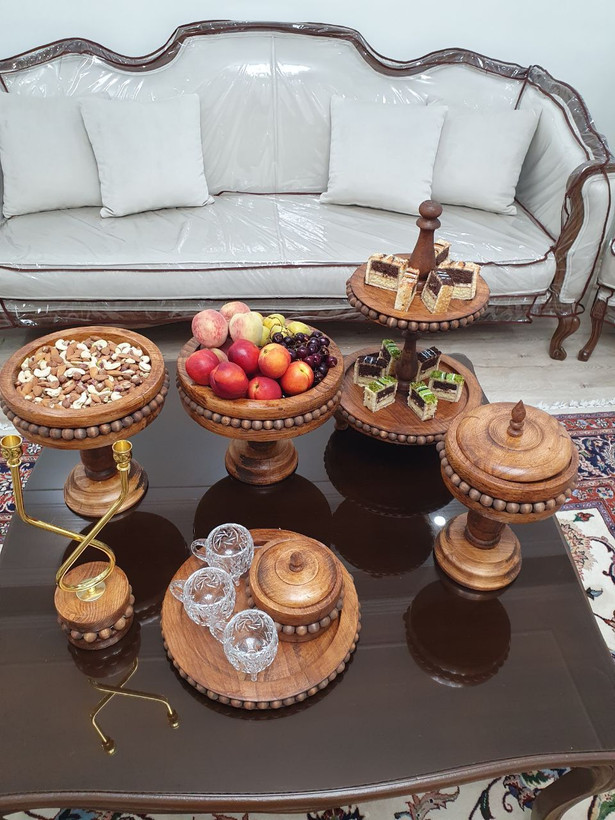 سرویس پذیرایی چوبی مهره دار